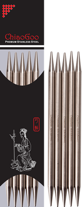 ChiaoGoo Stainless Steel 15cm Double Pointed Needles